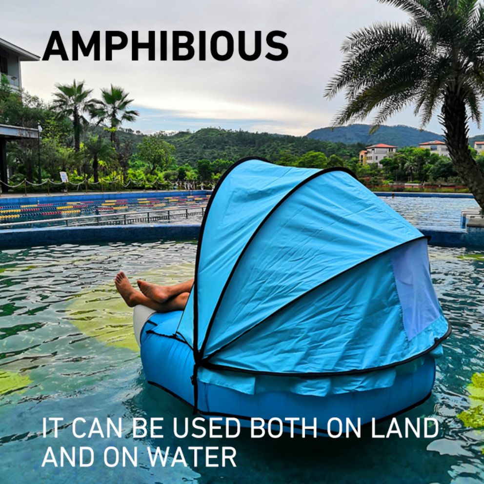 WESTTUNE 2 Person Inflatable Sofa with Canopy Amphibious