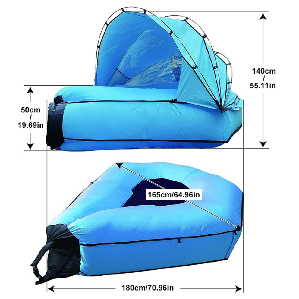 WESTTUNE 2 Person Inflatable Sofa with Canopy Amphibious