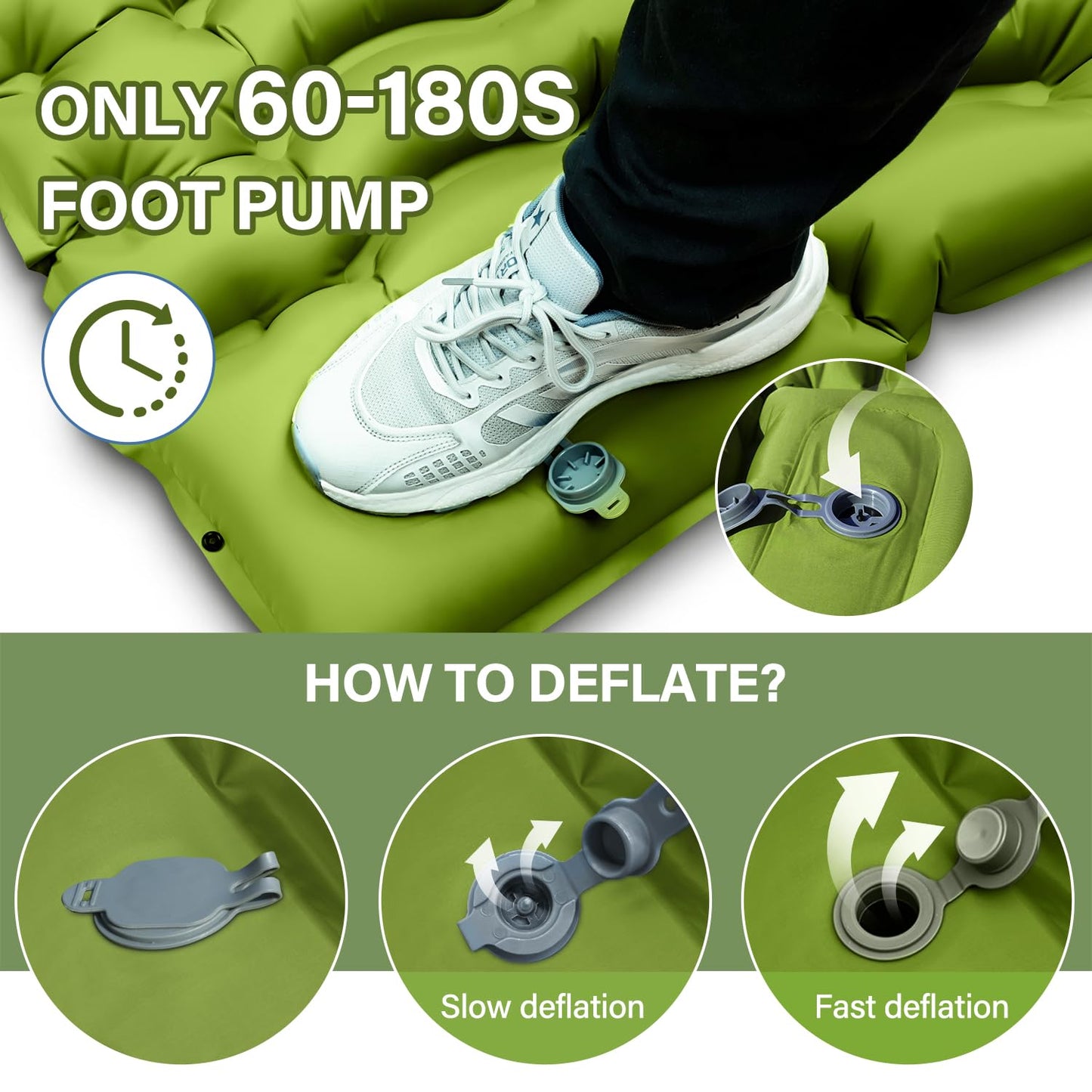 Extra-Thick Self-Inflating Double Sleeping Pad