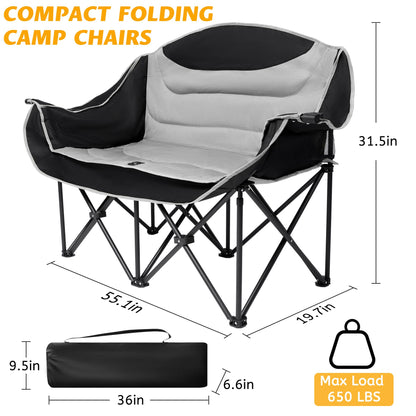 Heavy-Duty Double Camping Loveseat Chair