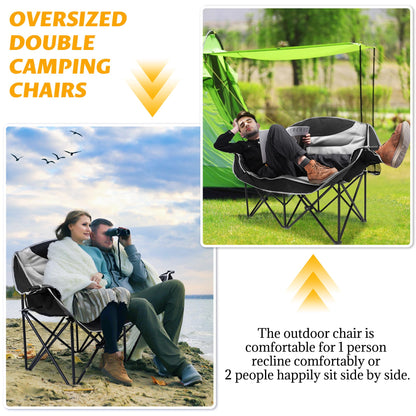 Heavy-Duty Double Camping Loveseat Chair