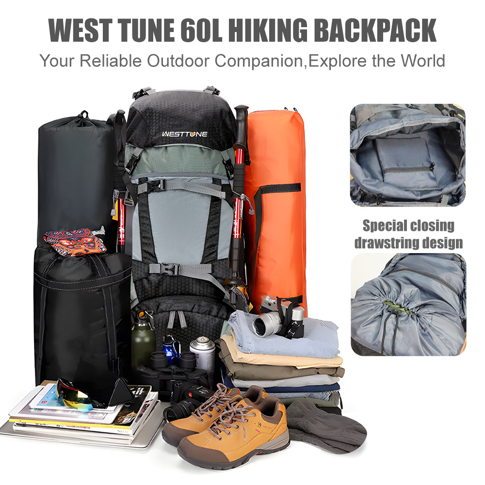 WESTTUNE 60L Explorer Internal Frame Backpack