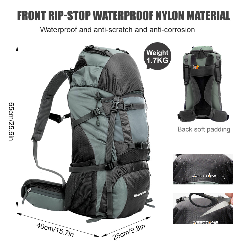 WESTTUNE 60L Explorer Internal Frame Backpack